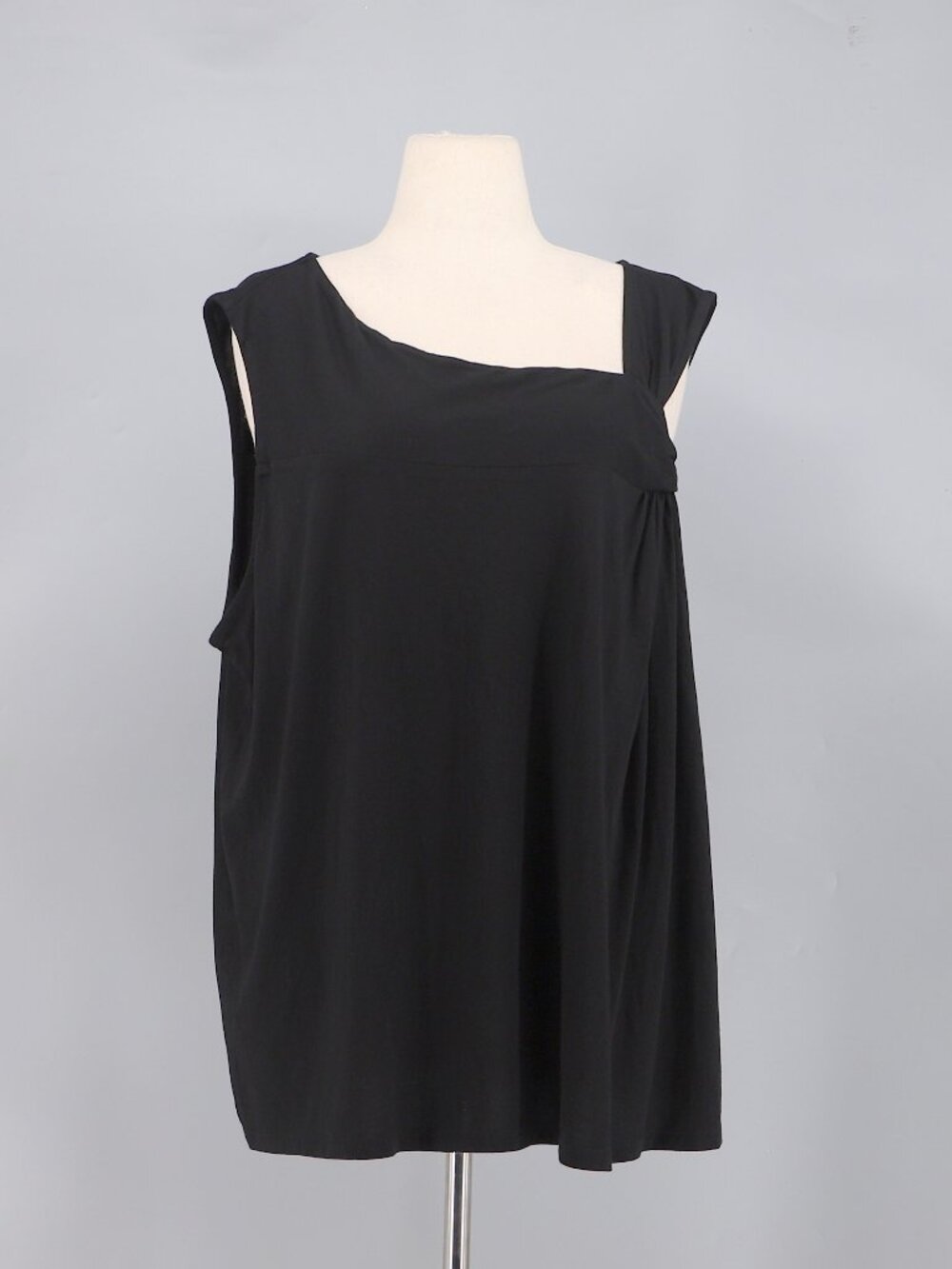 NWT J. JILL Black Ruched Sleeveless Top Size 3X
